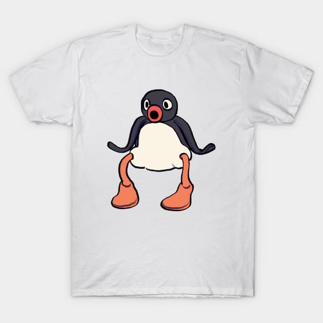 surprised pingu noot penguin meme T-Shirt by mudwizard